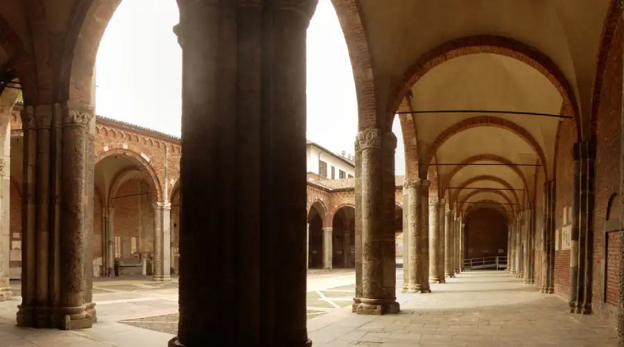 interior basilica of san ambrosio